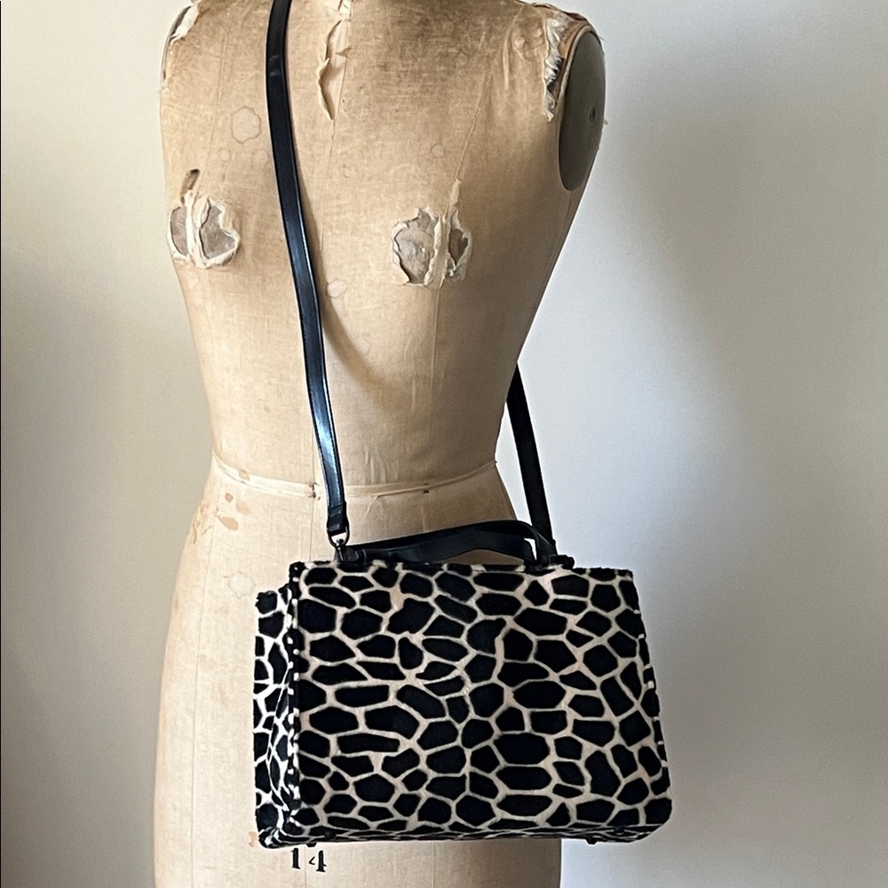 1990’s Vintage Faur Fur Giraffe Print Handbag